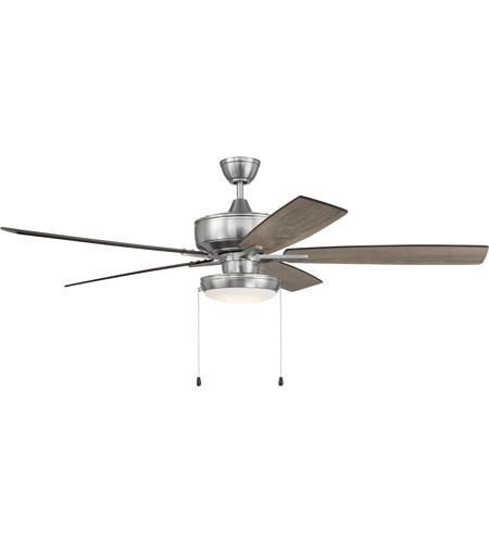 Craftmade S119BNK5-60DWGWN Super Pro 119 60 inch Brushed Polished Nickel with Driftwood/Grey Walnut Blades Contractor Ceiling Fan, Pan S119BNK5-60DWGWN_100.jpg