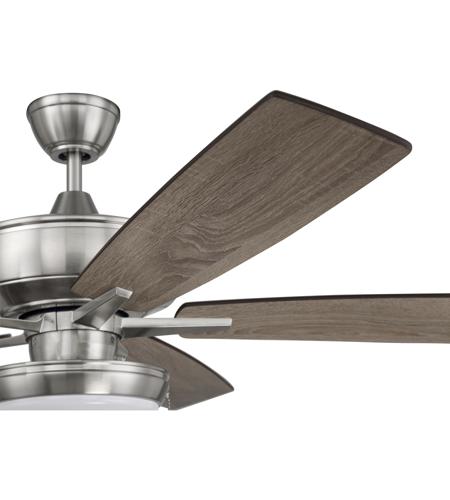 Craftmade S119BNK5-60DWGWN Super Pro 119 60 inch Brushed Polished Nickel with Driftwood/Grey Walnut Blades Contractor Ceiling Fan, Pan S119BNK5-60DWGWN_501.jpg