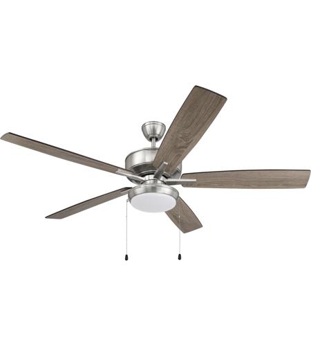 Craftmade S119BNK5-60DWGWN Super Pro 119 60 inch Brushed Polished Nickel with Driftwood/Grey Walnut Blades Contractor Ceiling Fan, Pan S119BNK5-60DWGWN_900.jpg