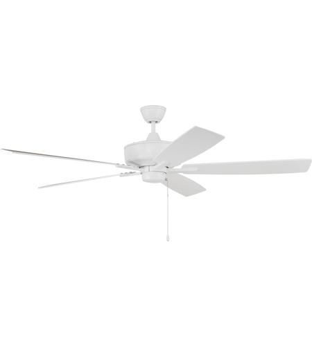 Craftmade S60W5-60WWOK Super Pro 60 inch White with White/Washed Oak Blades Contractor Ceiling Fan