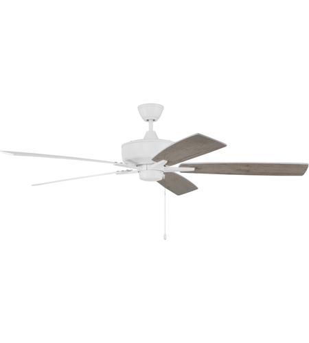 Craftmade S60W5-60WWOK Super Pro 60 inch White with White/Washed Oak Blades Contractor Ceiling Fan S60W5-50WWOK_200.jpg