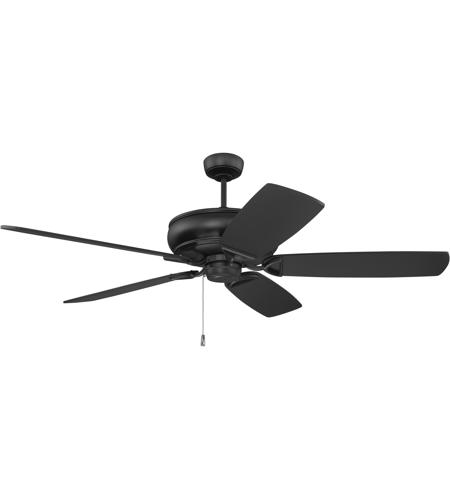 Craftmade SAP62FB5 Supreme Air DC 62 inch Flat Black with Flat Black/Greywood Blades Indoor/Outdoor Ceiling Fan