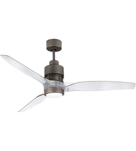 Sonnet 52 Inch Espresso With Clear Acrylic Blades Indoor Ceiling Fan Kit In 52