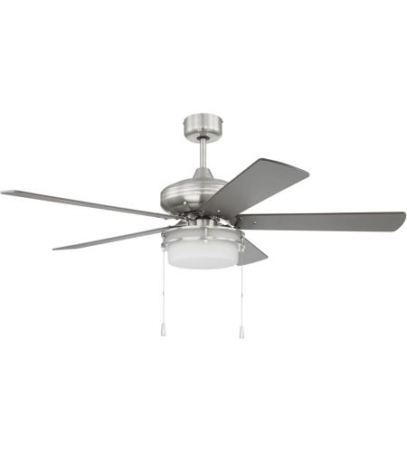 Craftmade Sto52bnk5 Stonegate 52 Inch Brushed Polished Nickel With Silver Walnut Blades Ceiling Fan