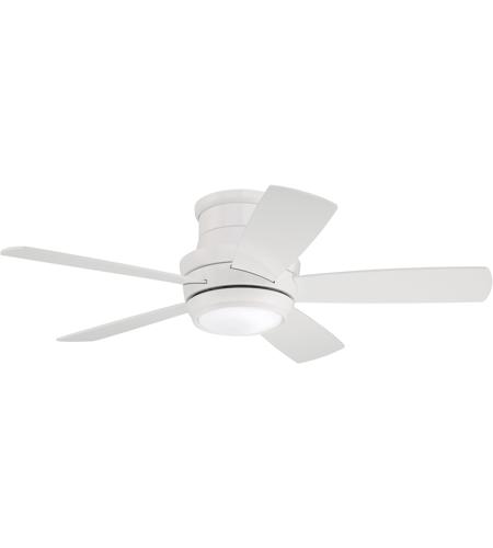 Craftmade Tmph44w5 Tempo 44 Inch White With Reversible White Blades Hugger Ceiling Fan