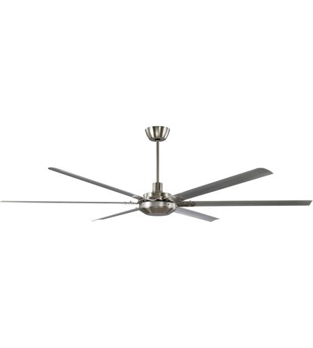 Craftmade WND78BNK6 Windswept 78 inch Brushed Polished Nickel Indoor/Outdoor Ceiling Fan