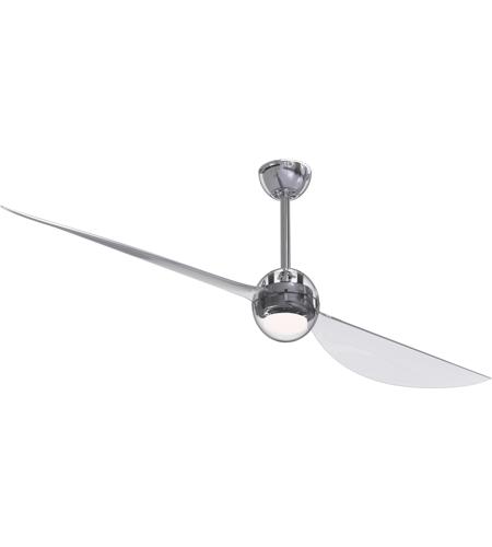Craftmade WSP70BNK2 Wisp 70 inch Brushed Polished Nickel with Clear Blades Ceiling Fan