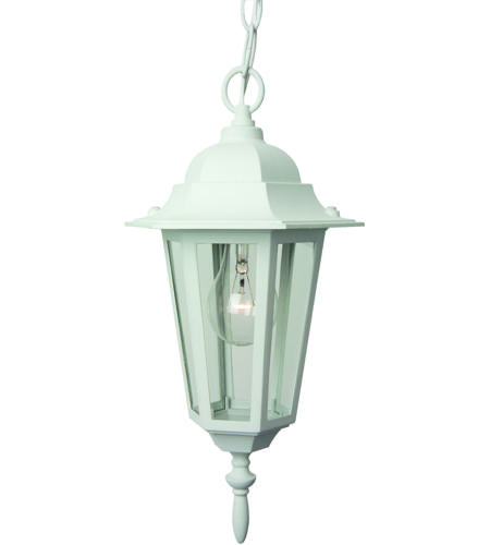 Craftmade Z151-TW Straight Glass 1 Light 8 inch Textured White Outdoor Pendant in Textured Matte White, Small Z151-TW_100.jpg