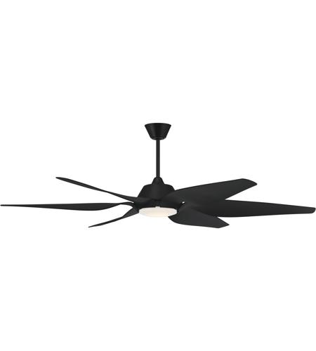 Craftmade ZOM66FB6 Zoom 66 inch Flat Black with Flat Black/Flat Black Blades Ceiling Fan ZOM66FB6_100.jpg