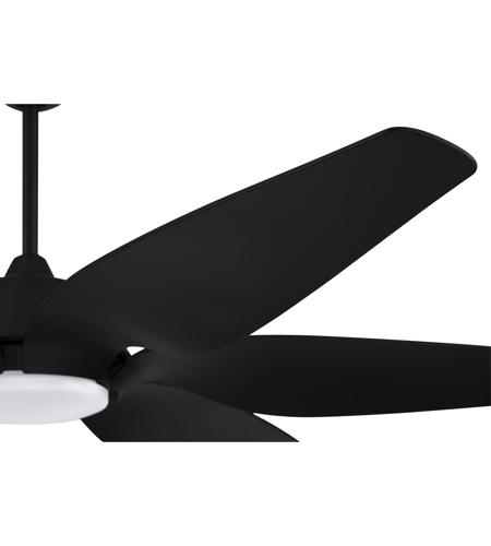 Craftmade ZOM66FB6 Zoom 66 inch Flat Black with Flat Black/Flat Black Blades Ceiling Fan ZOM66FB6_500.jpg
