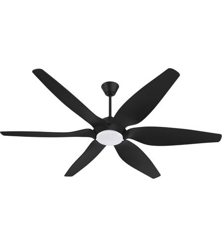 Craftmade ZOM66FB6 Zoom 66 inch Flat Black with Flat Black/Flat Black Blades Ceiling Fan ZOM66FB6_900.jpg