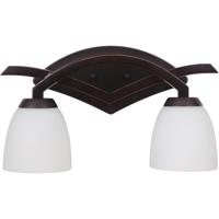 Craftmade 14016OBG2-WG Viewpoint 2 Light 16 inch Oiled Bronze Gilded Vanity Light Wall Light in White Frosted Glass, Jeremiah thumb