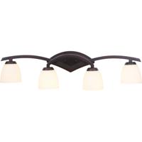 Craftmade 14035OBG4-WG Viewpoint 4 Light 35 inch Oiled Bronze Gilded Vanity Light Wall Light in White Frosted Glass, Jeremiah 14035OBG4-WG_1.jpg thumb