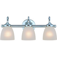 Craftmade 26103-CH Spencer 3 Light 20 inch Chrome Vanity Light Wall Light in Frosted photo thumbnail