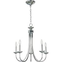 Craftmade 26125-CH Spencer 5 Light 22 inch Chrome Chandelier Ceiling Light in 9, Frosted, Shades Sold Separately thumb