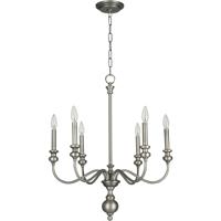 Craftmade 28526-AN Willow Park 6 Light 26 inch Antique Nickel Chandelier Ceiling Light in Black Shade 28526-AN_2014.jpg thumb