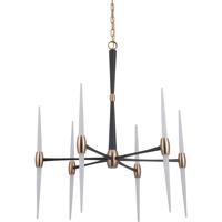 Craftmade 42626-FBSB-LED Spire LED 29 inch Flat Black and Satin Brass Chandelier Ceiling Light thumb