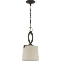 Colonial 1 Light 8 Inch Antique Gold And Bronze Mini Pendant Ceiling Light