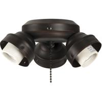 Craftmade F300-ABZ-LED Universal LED Aged Bronze Brushed Fan Light Fitter, Shades Sold Separately thumb