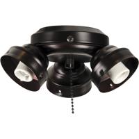Craftmade F300L-OB Universal 3 Light Incandescent Oiled Bronze Fan Light Fitter, Shades Sold Separately thumb