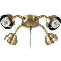 Craftmade F400-AB-LED Universal LED Antique Brass Fan Light Fitter, Shades Sold Separately thumb