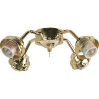Craftmade F400-PB-LED Universal LED Polished Brass Fan Light Fitter, Shades Sold Separately thumb