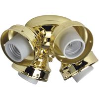 Craftmade F405L-PB Universal 4 Light Incandescent Polished Brass Fan Light Fitter, Shades Sold Separately thumb