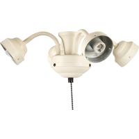 Craftmade F425-AW-LED Universal LED Antique White Fan Light Fitter, Shades Sold Separately thumb