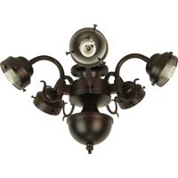 Craftmade F545-AG-LED Universal LED Aged Bronze Textured Fan Light Fitter, Shades Sold Separately thumb
