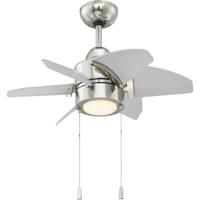 Craftmade Ppl24pln6 Propel 24 Inch Polished Nickel With Brushed Nickel Blades Ceiling Fan