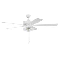 Craftmade S101W5-60WWOK Super Pro 101 60 inch White with White/Washed Oak Blades Contractor Ceiling Fan thumb