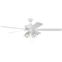 Craftmade S104W5-60WWOK Super Pro 104 60 inch White with White/Washed Oak Blades Contractor Ceiling Fan thumb