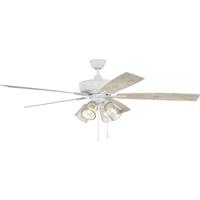 Craftmade S104W5-60WWOK Super Pro 104 60 inch White with White/Washed Oak Blades Contractor Ceiling Fan S104W5-60WWOK_300.jpg thumb