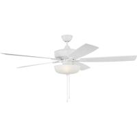 Craftmade S111W5-60WWOK Super Pro 111 60 inch White with White/Washed Oak Blades Contractor Ceiling Fan S111W5-60WWOK_100.jpg thumb