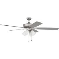 Craftmade S114BN5-60BNGW Super Pro 114 60 inch Brushed Satin Nickel with Brushed Nickel/Greywood Blades Contractor Ceiling Fan thumb
