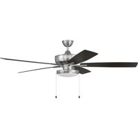 Craftmade S119BNK5-60DWGWN Super Pro 119 60 inch Brushed Polished Nickel with Driftwood/Grey Walnut Blades Contractor Ceiling Fan, Pan S119BNK5-60DWGWN-200.jpg thumb