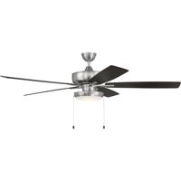 Craftmade S119BNK5-60DWGWN Super Pro 119 60 inch Brushed Polished Nickel with Driftwood/Grey Walnut Blades Contractor Ceiling Fan, Pan S119BNK5-60DWGWN_300.jpg thumb