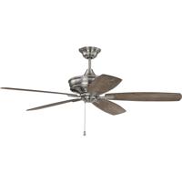 Craftmade SLN56BNK5 Sloan 56 inch Brushed Polished Nickel with Weathered Mesquite/Dark Cedar Blades Ceiling Fan thumb