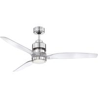 Craftmade SON52CH-60CA Sonnet 60 inch Chrome with Clear Acrylic Blades Ceiling Fan Kit thumb