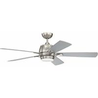 Craftmade STE52BNK5-UCI Stellar 52 inch Brushed Polished Nickel with Brushed Nickel/Maple Blades Ceiling Fan thumb