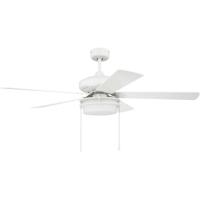 Craftmade STO52W5 Stonegate 52 inch White with White/Ash Blades Ceiling Fan STO52W5_100.jpg thumb
