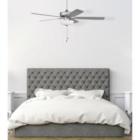 Craftmade S111BNK5-60DWGWN Super Pro 111 60 inch Brushed Polished Nickel with Driftwood/Grey Walnut Blades Contractor Ceiling Fan SuperPro_111.jpg thumb