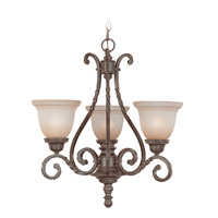 Craftmade 22443-ET Sutherland 3 Light 22 inch English Toffee Chandelier Ceiling Light in Light Umber Etched alternative photo thumbnail