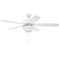 Craftmade TCE52W5C1 Twist N Click 52 inch White with White/Washed Oak Blades Ceiling Fan thumb
