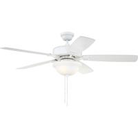 Craftmade TCE52W5C1 Twist N Click 52 inch White with White/Washed Oak Blades Ceiling Fan TCE52W5C1_1.jpg thumb
