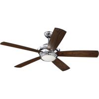 Craftmade TMP52CH5 Tempo 52 inch Chrome with Reversible Flat Black and Walnut Blades Ceiling Fan thumb