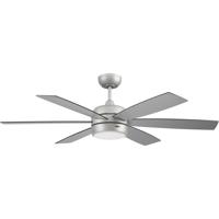 Craftmade TRV52PN6 Trevor 52 inch Painted Nickel with White/Washed Oak Blades Ceiling Fan photo thumbnail