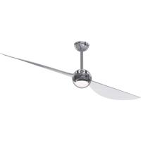 Craftmade WSP70BNK2 Wisp 70 inch Brushed Polished Nickel with Clear Blades Ceiling Fan thumb