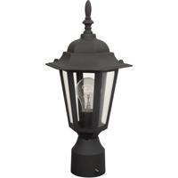 Craftmade Z155-TB Straight Glass 1 Light 16 inch Textured Black Outdoor Post Mount in Textured Matte Black, Small thumb