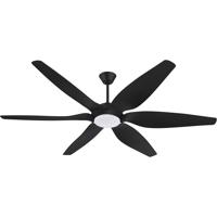 Craftmade ZOM66FB6 Zoom 66 inch Flat Black with Flat Black/Flat Black Blades Ceiling Fan ZOM66FB6_900.jpg thumb
